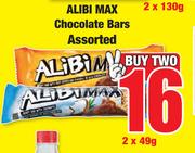 Alibi Max Chocolate Bars Assorted-2 x 49g