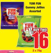 Yum Fun Gummy Jellies Assorted-2 x 75g