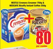 Nestle Cremora Creamer 750g & Nescafe Ricoffy Instant Coffee 250g-Per Combo