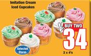 Imitation Cream Iced Cupcakes-2 x 4's