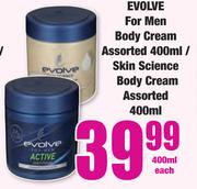 Evolve For Men Body Cream 400ml/Skin Science Body Cream 400ml-Each