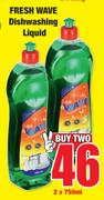 Fresh Wave Dishwashing Liquid-2 x 750ml