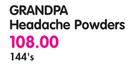 Grandpa Headache Powders-144's