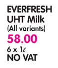 Everfresh UHT Milk(All Variants)-6 x 1Ltr