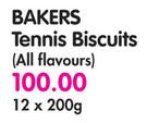 Bakers Tennis Biscuits(All Flavours)-12 x 200gm