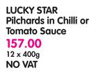 Lucky Star Pilchards in Chilli or Tomato Sauce-12 x 400gm