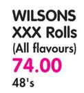 Wilsons XXX Rolls (All Flavours) - 48's