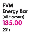 PVM Energy Bar (All Flavours) - 20's