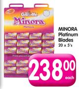 Minora Platinum Blades-20 x 5's