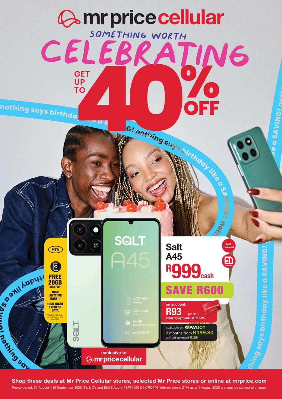 Mr Price Cellular : Something Worth Celebrating (21 August - 30 September 2025)