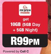 Mr Price Mobile 10GB (5GB Day + 5GB Night) Data