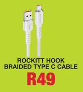 Rockitt Hook Braided Type C Cable