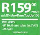 LG Spirit-On MTN AnyTime TopUp 100