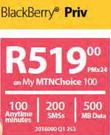 Blackberry Priv-On My MTNChoice 100
