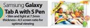 Samsung Galaxy Tab A With S Pen-On 500MB 