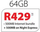 iPad Air With WiFi And 3G 64GB-On 500MB Internet Package
