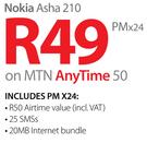 Nokia Asha 210-On MTN Any Time 50