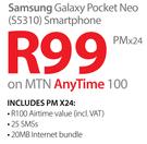 Samsung Galaxy Pocket Neo(S5310) Smartphone-On MTN Any Time 100