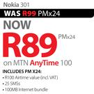 Nokia 301-On MTN Any Time 100