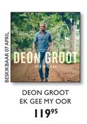 Deon Groot Ek Gee My Oor CD