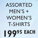 Assorted Men's + Women's T-Shirts-Each