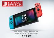 Nintendo Switch Console With Red & Blue Joy Cons