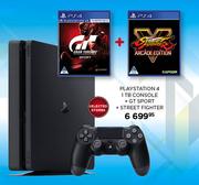 PS4 Playstation 4 1TB Console + GT Sport + Street Fighter