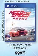Need For Speed Payback For PS4