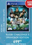 Rugby Challenge 3 Springbok Edition For PS4