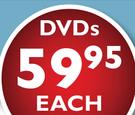  Jack Reacher Never Go Back DVDs-Each