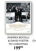 Andrea Bocelli & David Foster My Christmas DVD’s
