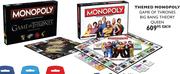 Themed Monopoly Game of  Thrones Big Bang Theory Queen-Each