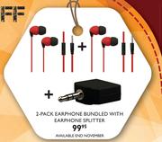 Stuff 2-Pack Earphone Bundled With Earphone Splitter (Available End November)