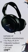 Philips SHP2000 HP Corded Headphones