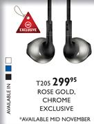 JBL T205 Rose Gold, Chrome Exclusive