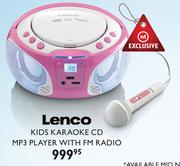 Lenco kids Karaoke CD MP3 Player With FM Radio