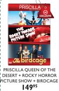 Priscilla Queen Of The Desert+Rocky Horror Picture Show+Birdcage Movie DVD