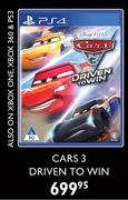 Cars 3 Driven To Win Gaming For PS4