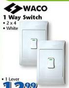 Waco 1 Way Switch 1 Lever 2x4 White A0011141