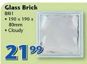 Glass Brick Cloudy 190x190x80mm BRI1