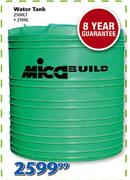 Mica Build Water Tank 2500L 2500LT