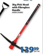 3kg Pick Head WithFibreglass Handle A009COMBO-Per Set