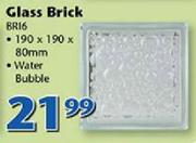 Glass Brick Water Bubble 190x190x80mm BRI6