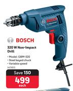 Bosch 320W Non Impact Drill GBM-320-Each