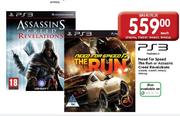PS3 Need For Speed The Run or Assassins Creed Revelations.