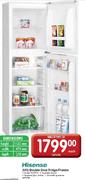 Hisense Double Door Fridge/Freezer-220Ltr