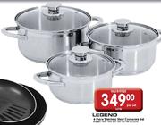 Legend 6 Piece Stainless Steel Cookware Set