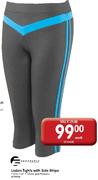 Endurance Ladies Tights With Side Stripe