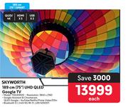 Skyworth 75"(189cm) UHD QLED Google TV 75SUE9500