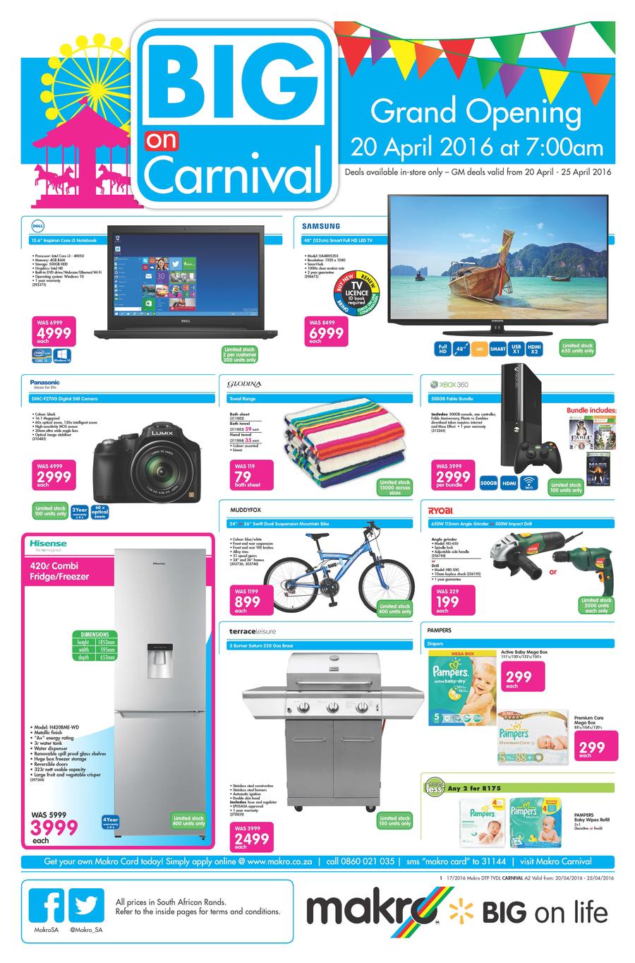 Makro Carnival Opening 20 Apr 25 Apr 2016 Www Guzzle Co Za